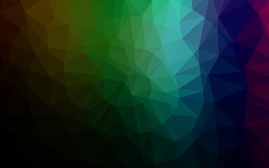 Dark Multicolor, Rainbow vector abstract polygonal layout. Shining colored illustration in a Brand new style. Textured pattern for background.