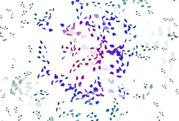 Light multicolor, rainbow vector background with abstract forms.