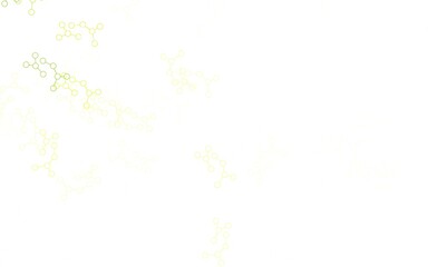 Light Green, Yellow vector texture with artificial intelligence concept.