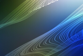 Dark Blue, Green vector blurred shine abstract background.