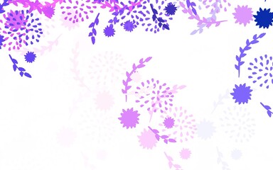 Light Pink, Yellow vector elegant pattern with flowers, roses.