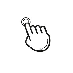 vector of icon design with finger shape in flat style