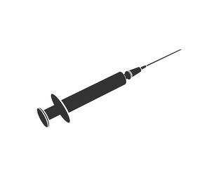 Medical syringe icon in black (part 3)