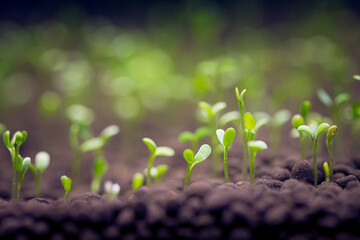 Seedlings of water plants