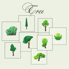 Set of green eco icons