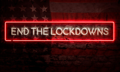 End The Lock Down Quarantine Coronavirus Graphic Message
