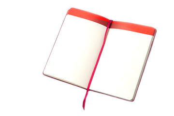 Red blank notebook  on white