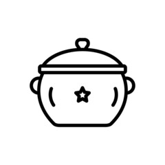 Black line icon for pot
