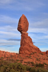 Fototapeta na wymiar Balanced rock in twilight, Arches National Park, Utah