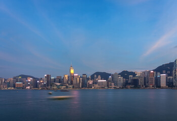 Obraz premium Hong Kong Skyscrapers in sunset