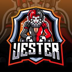 Fototapeta na wymiar Jester mascot. esport logo design