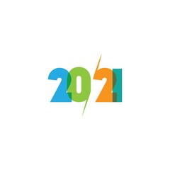 2021 new year icon vector