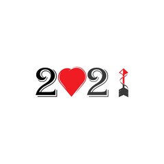 2021 new year icon vector