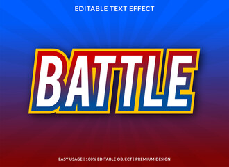 Naklejka na ściany i meble battle text effect with bold style use for business brand and logo 