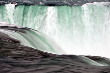 water flowing over rocks