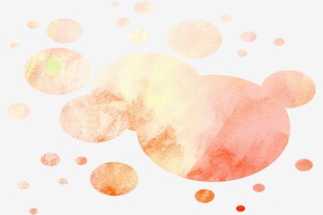 Colourful bubbles like design on white background