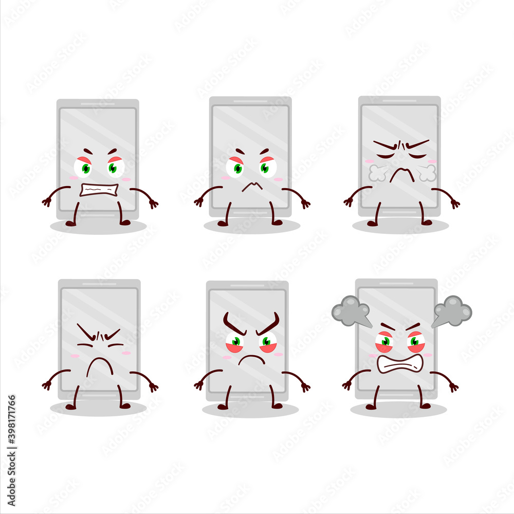 Canvas Prints plastic tray cartoon character with various angry expressions