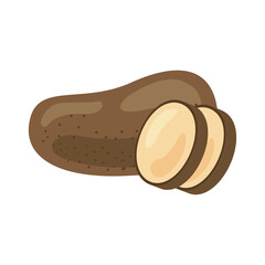 fresh potatoe vegetable healthy food icon