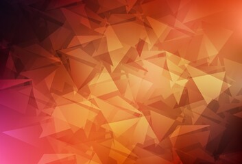 Dark Red vector low poly layout.