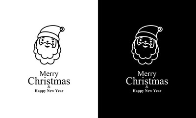 Vector illustration of a santa claus christmas silhouette graphics. Vector