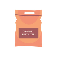 bag with organic fertilizer gardening time organic eco farming agriculture concept vector illustration