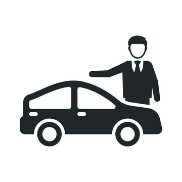 Car insurance agent icon