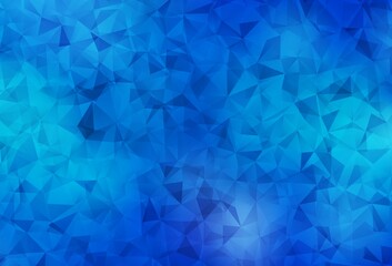 Obraz premium Light BLUE vector polygon abstract background.