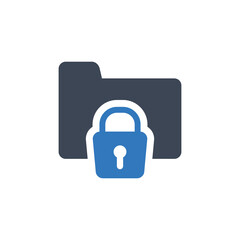 Folder with lock icon