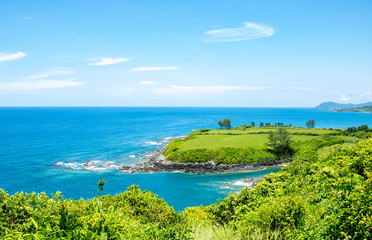 view of the coast of the sea on the Atlantic Ocean, Veracruz, México
