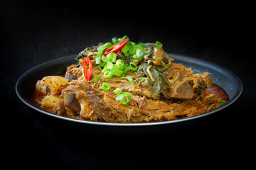 Korean Food Pork Rib Hangover Soup which is called Ppyeodagwihaejang-gug