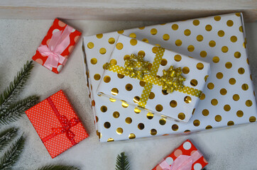 Merry christmas and happy new year 2021 background, festive frame, greeting card, mock up holiday,...