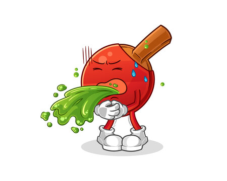 recommend clip art: table tennis bat throw up cartoon. cartoon mascot vector