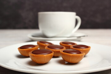 Caramel Candy with Hazelnut and Chocolate