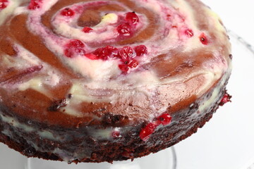 Chocolate Layer Cake with Cream and Red Currant Jam