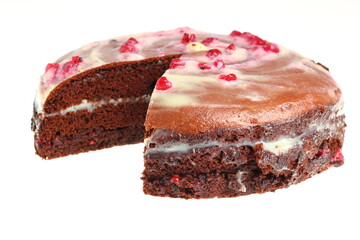 Chocolate Layer Cake with Cream and Red Currant Jam