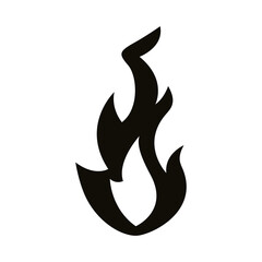 fire flame silhouette style icon