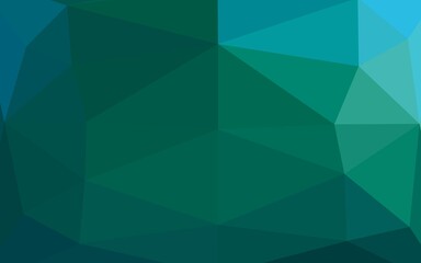 Obraz premium Dark Blue, Green vector abstract mosaic backdrop. Colorful illustration in abstract style with gradient. Brand new design for your business.