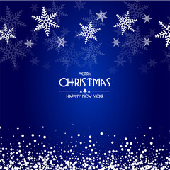 Fototapeta na wymiar merry christmas silver snowflakes banner design