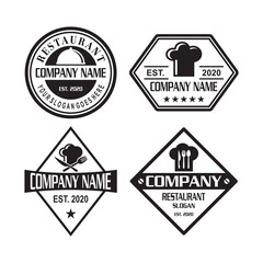 A Set Of Restaurant Vector , A Set Of Food Logo