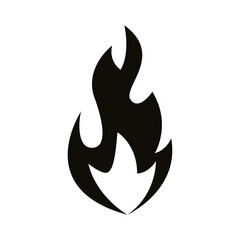 flame fire hot silhouette style icon
