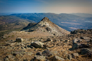 Top of the Peñalara peak in the Sierra de Guadarrama National Park