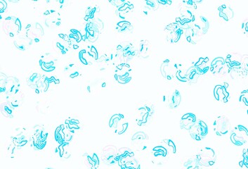 Light Pink, Blue vector background with bubbles.