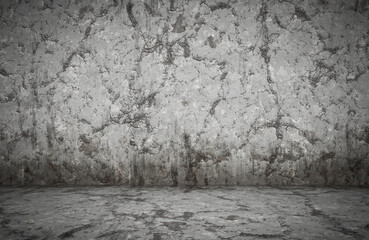empty room, plaster wall, grey background