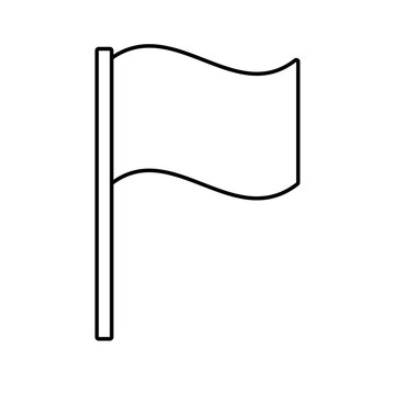 flag peace waving line style icon