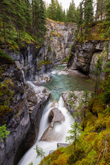 Waterfalls in Maligne Canyon, Jasper National Park, AB, Canada