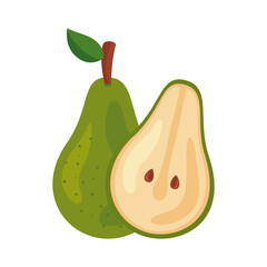 pear fresh fruit healthy food icon