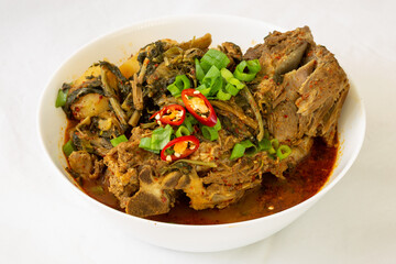 Korean Food Pork Rib Hangover Soup which is called Ppyeodagwihaejang-gug