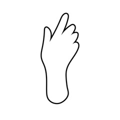 hand human language line style icon