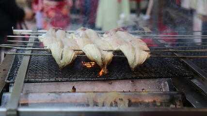 Grilled eel is a very famous dish in Japan.