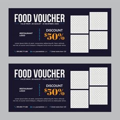 Vector illustration, creative business voucher template can be used for all Restaurant needs